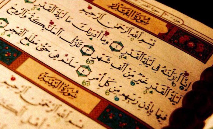 Ilustrasi susunan daftar surat dalam Alquran Mushaf Utsmani