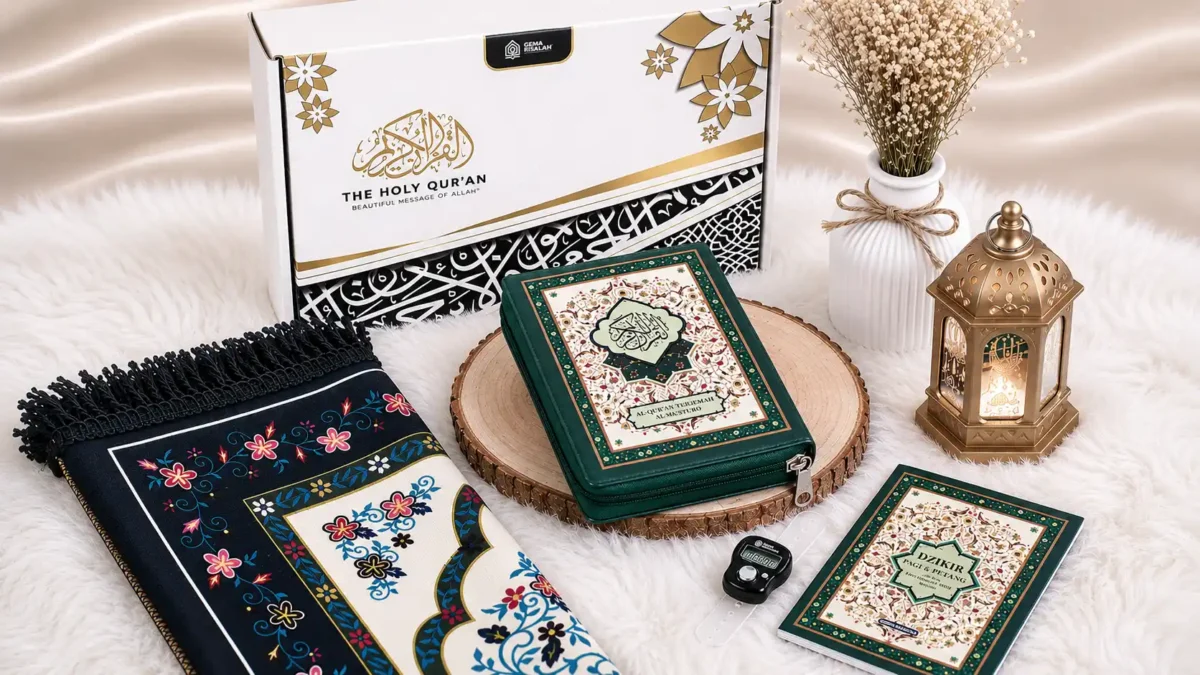 Hampers Gift Set Ibadah Quran Saku Terjemah Al-Busyro Resleting A6 - Gambar 15