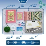 Gema Risalah - Hampers Gift Set Ibadah Mushaf Al Jabbar Non Terjemah dan Sajadah Turkiye Premium Anti Slip Hadiah Spesial untuk keluarga - Gambar 5