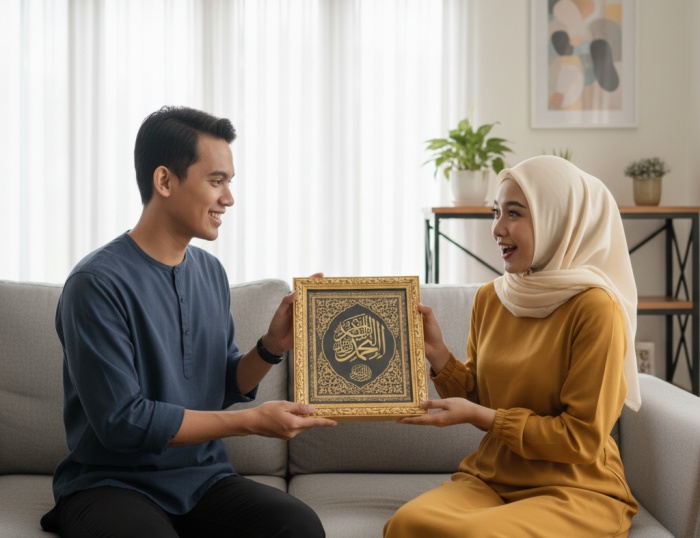 hiasan dinding kaligrafi islami