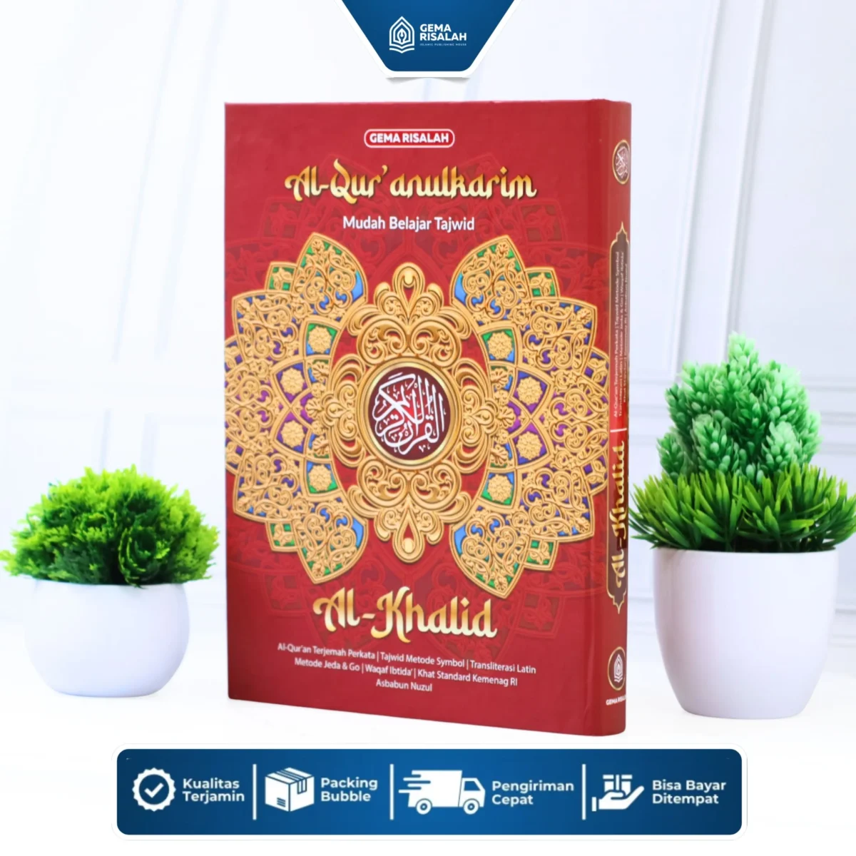 Alquran Terjemah Latin Per Kata Waqaf Ibtida Al Khalid Ukuran A4 Rasm Utsmani Standar Kemenag RI - Gambar 3