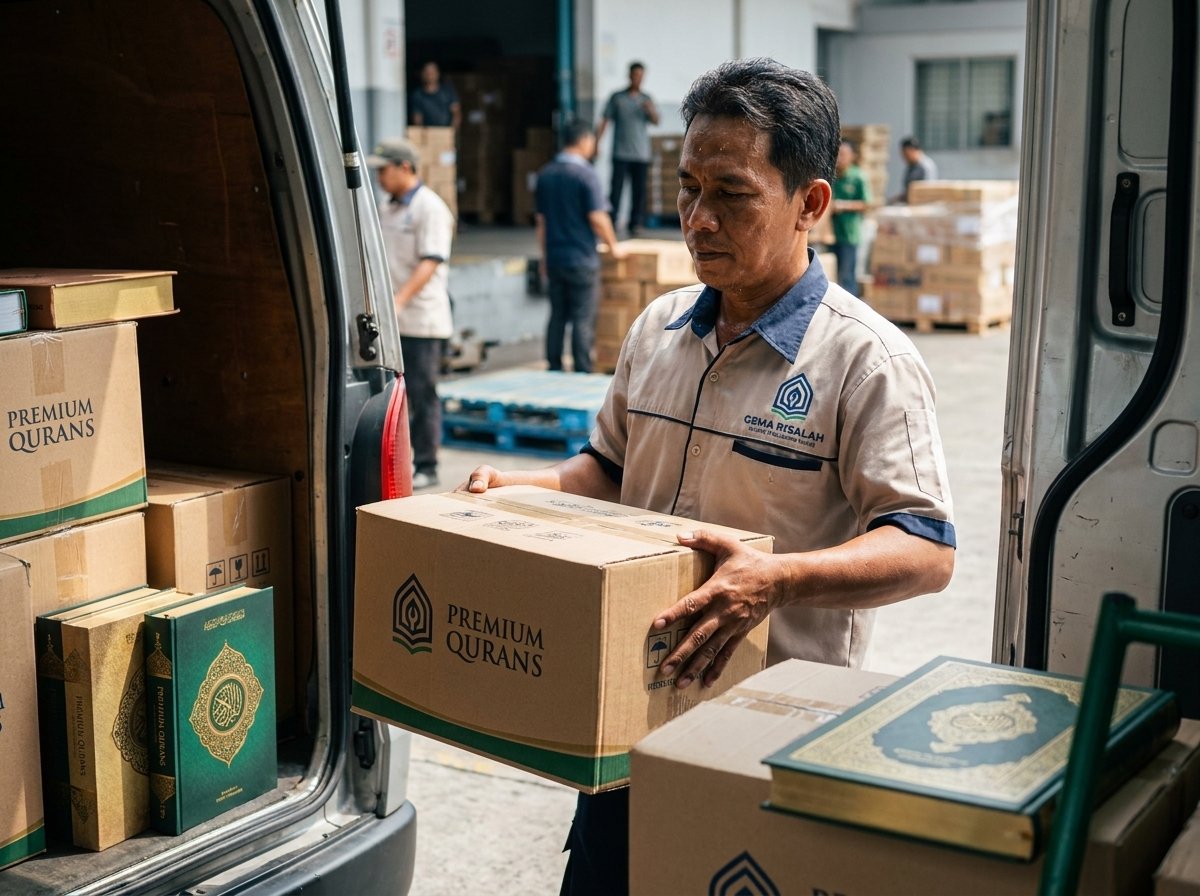Pengiriman Alquran ke Seluruh Kota & Pelabuhan di Indonesia