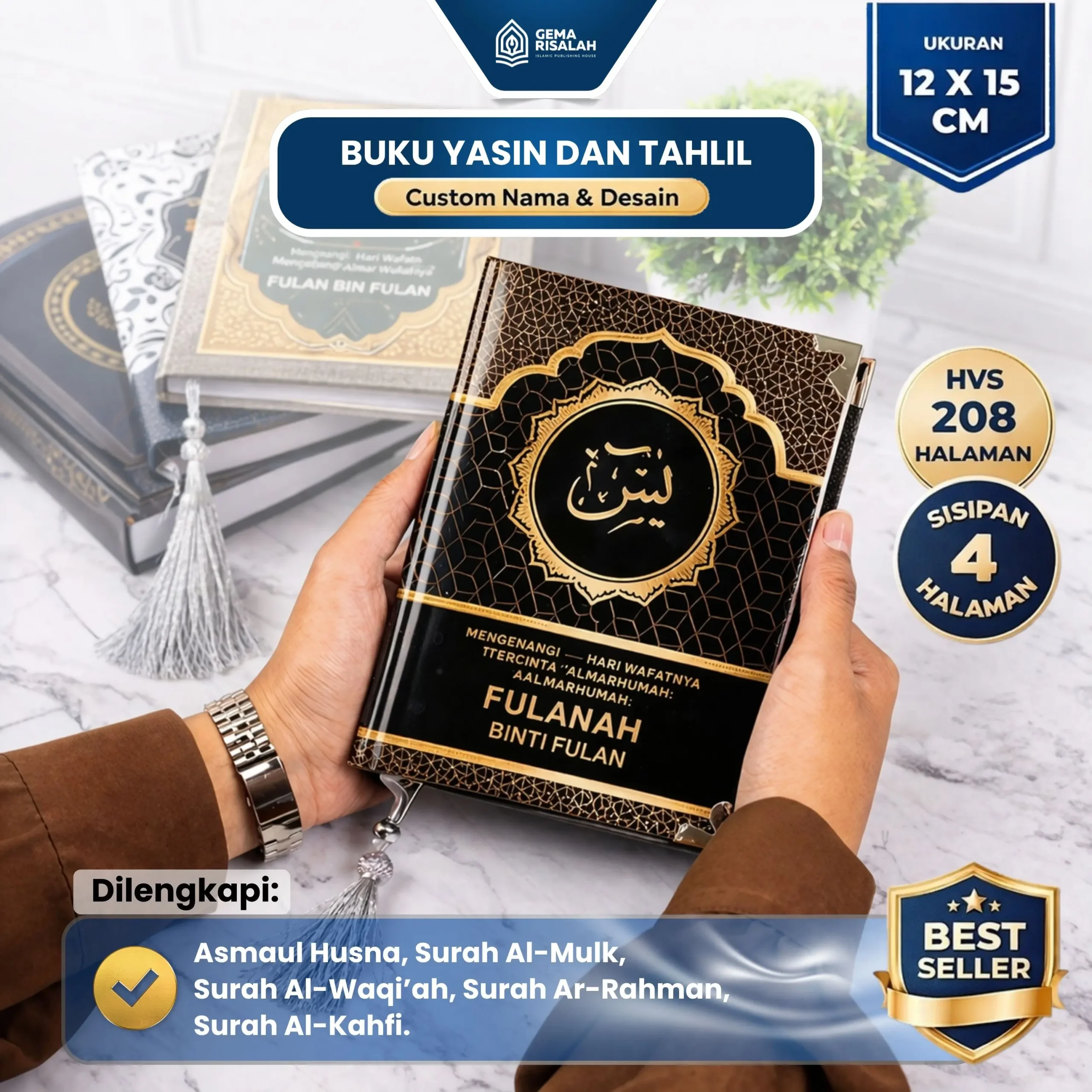 202.jpg Buku Yasin dan Tahlil Hardcover Custom Kertas Mattepaper Hvs 208 Halaman Bonus Plus 4 Hal. Sisipan - Gambar 1
