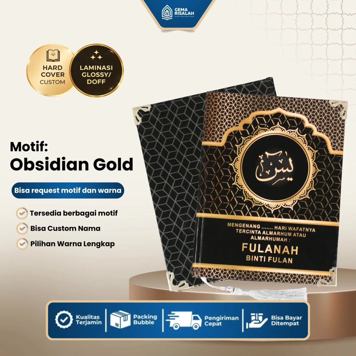 Buku Yasin dan Tahlil Hardcover Custom Kertas Mattepaper Hvs 208 Halaman Bonus Plus 4 Hal. Sisipan - Gambar 8