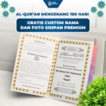 Alquran Untuk 100 Harian Gratis Custom Nama & Foto Sisipan Premium Ukuran A5 & A4