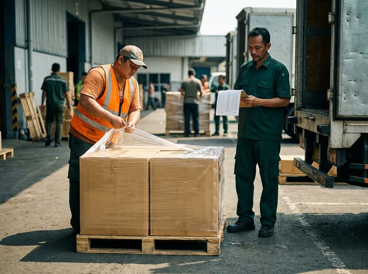 pengiriman kargo distributor alquran dengan pengemasan tahan lembap