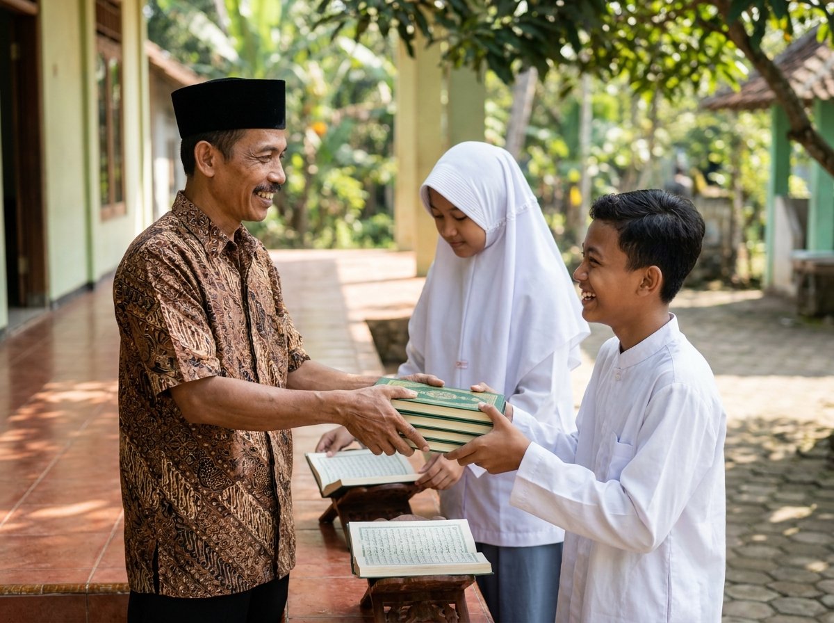penyaluran pengadaan mushaf wakaf untuk santri dan jemaah masjid