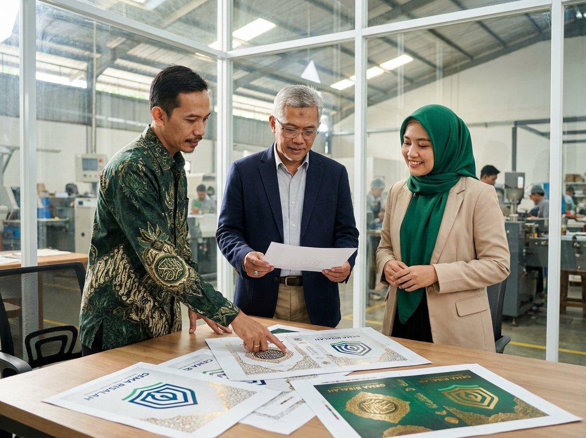 prosedur pemesanan kontrak maklon cetak mushaf bersama tim produksi